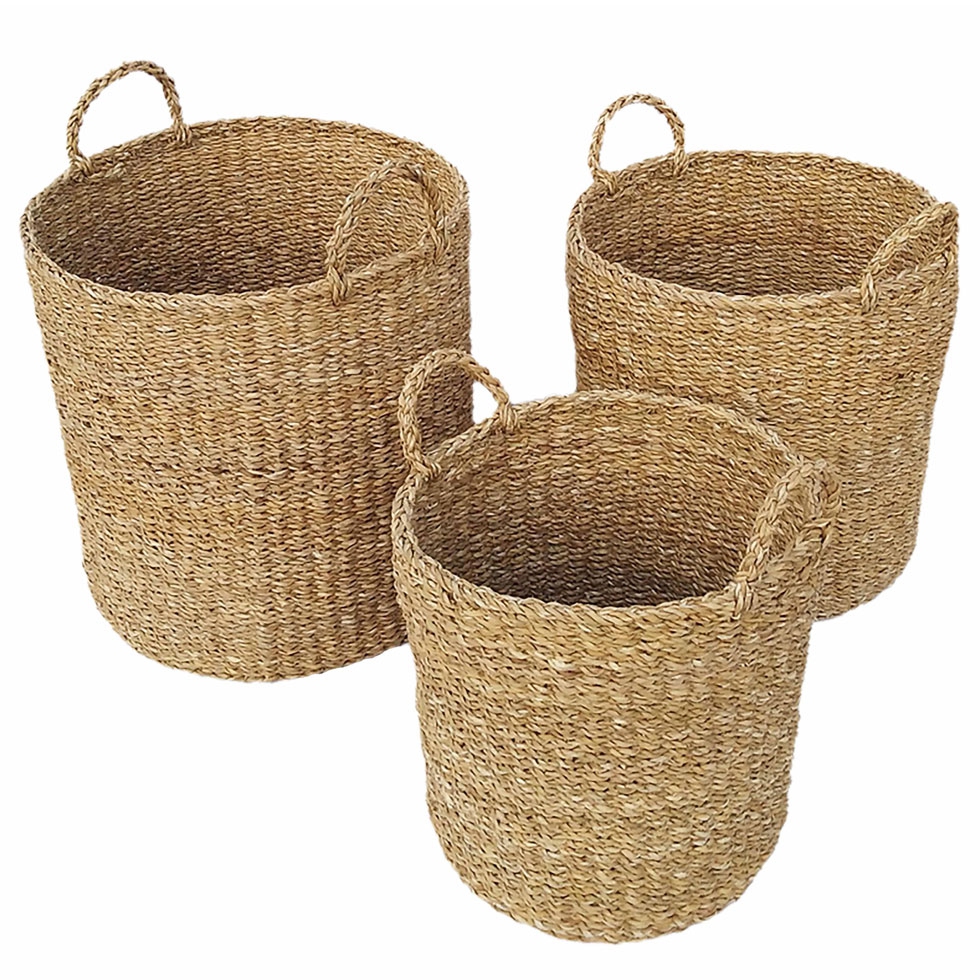 SET 3 CESTOS FIBRA NATURAL